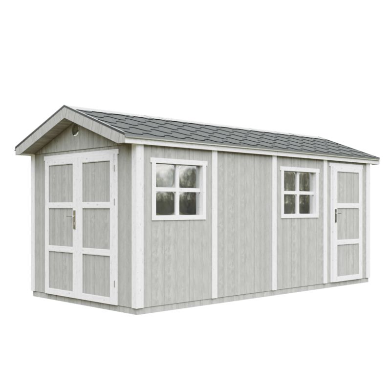 Domek ogrodowy TIMBELA M915C-TUNDRA GREY 11,47 m² LP Smartside z podłogą i gontem bitumicznym 1 szt.