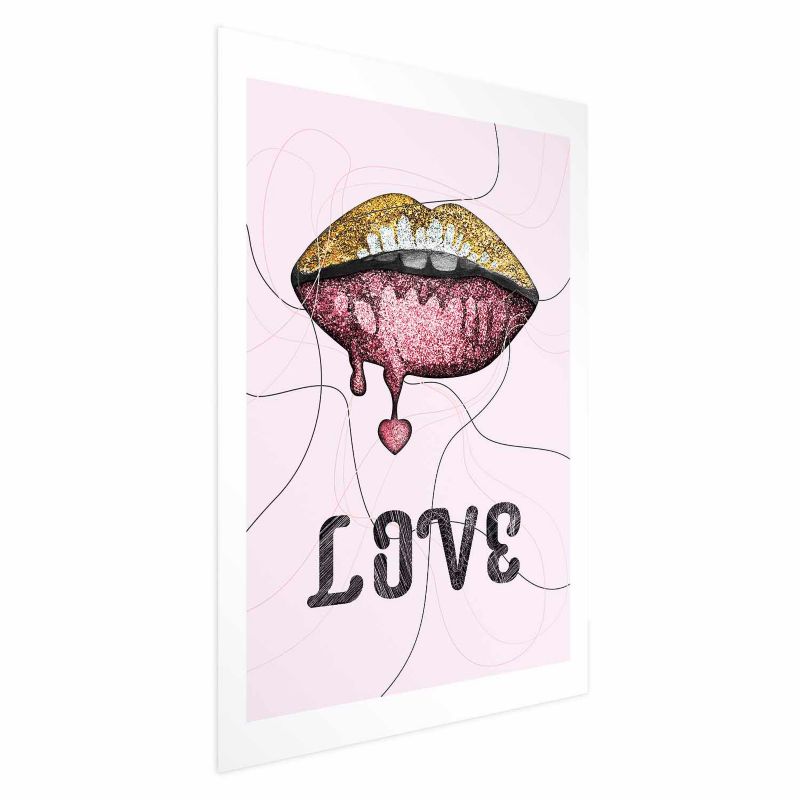 Plakat Artgeist Płynne usta 21x30 cm bez ramy 1 szt