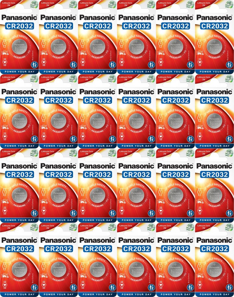 24x Bateria litowa Panasonic, 3V, CR2032, 1 sztuka