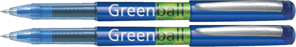 2x Pióro kulkowe Pilot, GreenBall, 0.7mm, niebieski
