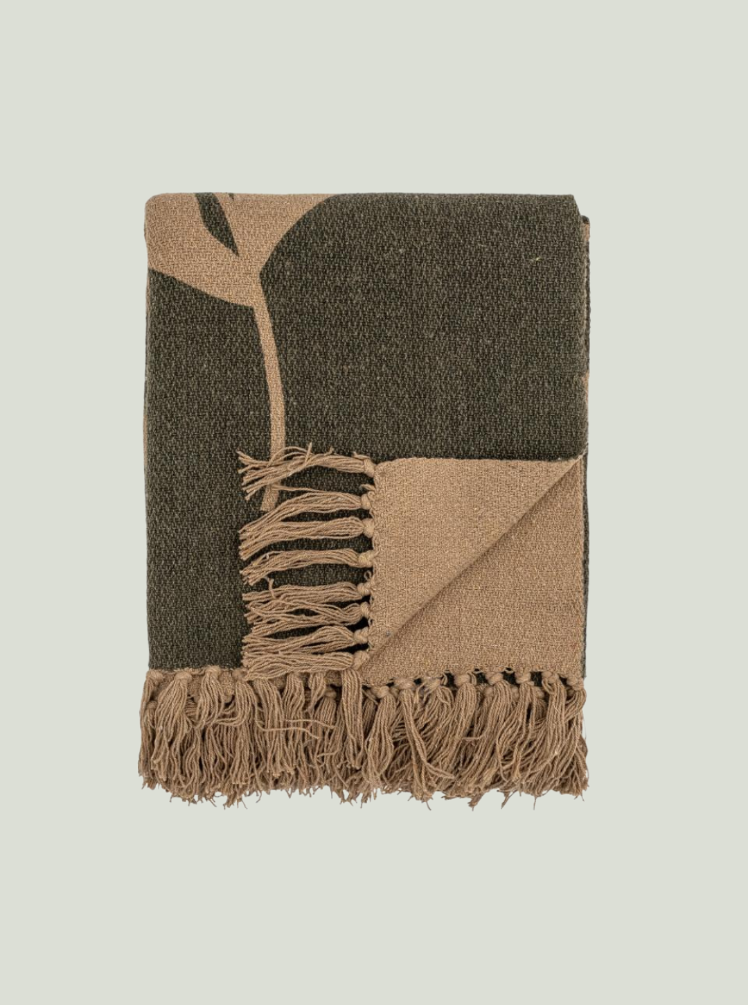 Narzuta Geneva, zielona, bawełna z recyklingu Bloomingville