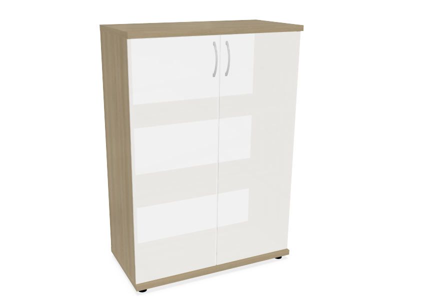 HEBE TS304 regał z witryną 80,2x40x114,5h (Kolor korpusu: Dąb Lindberg)