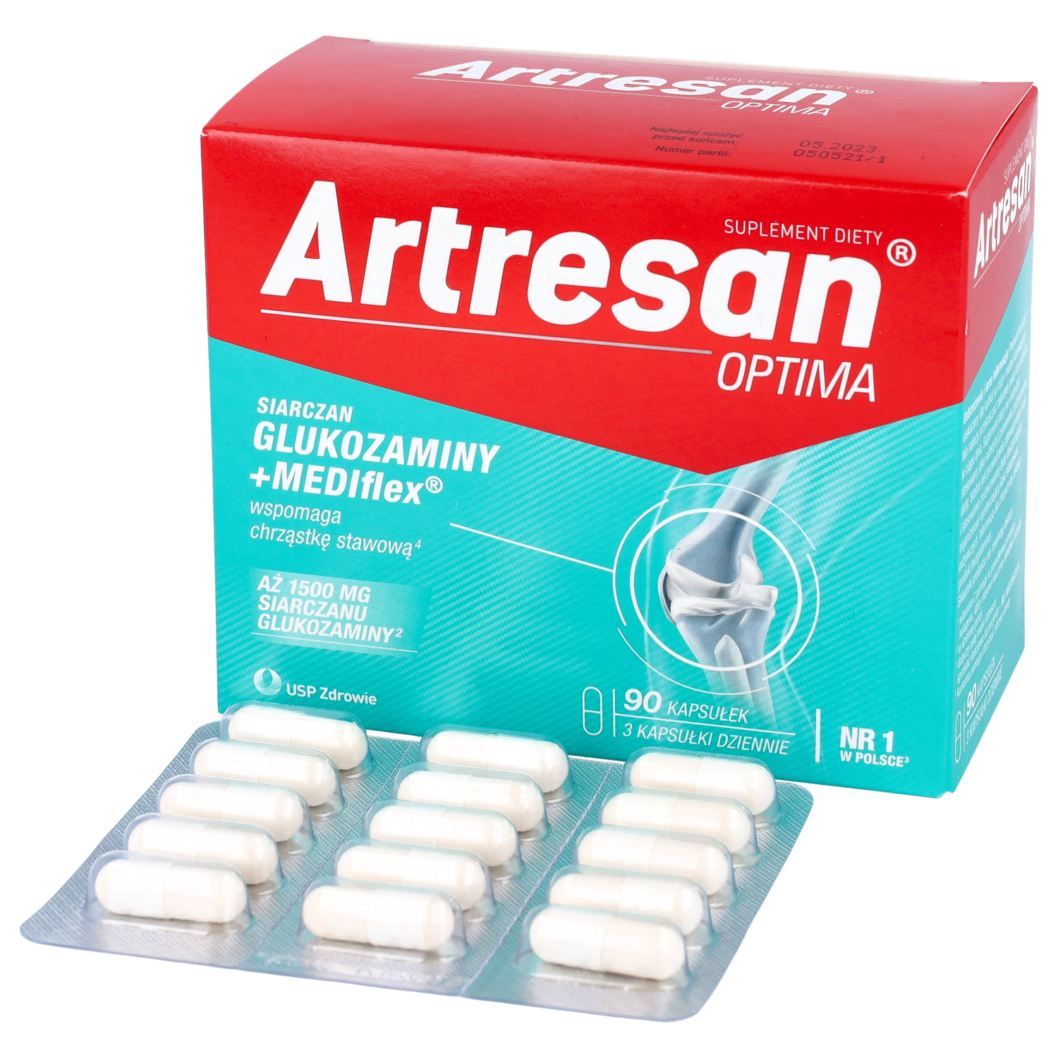 Artresan optima - siarczan glukozaminy na stawy, 90 kapsułek