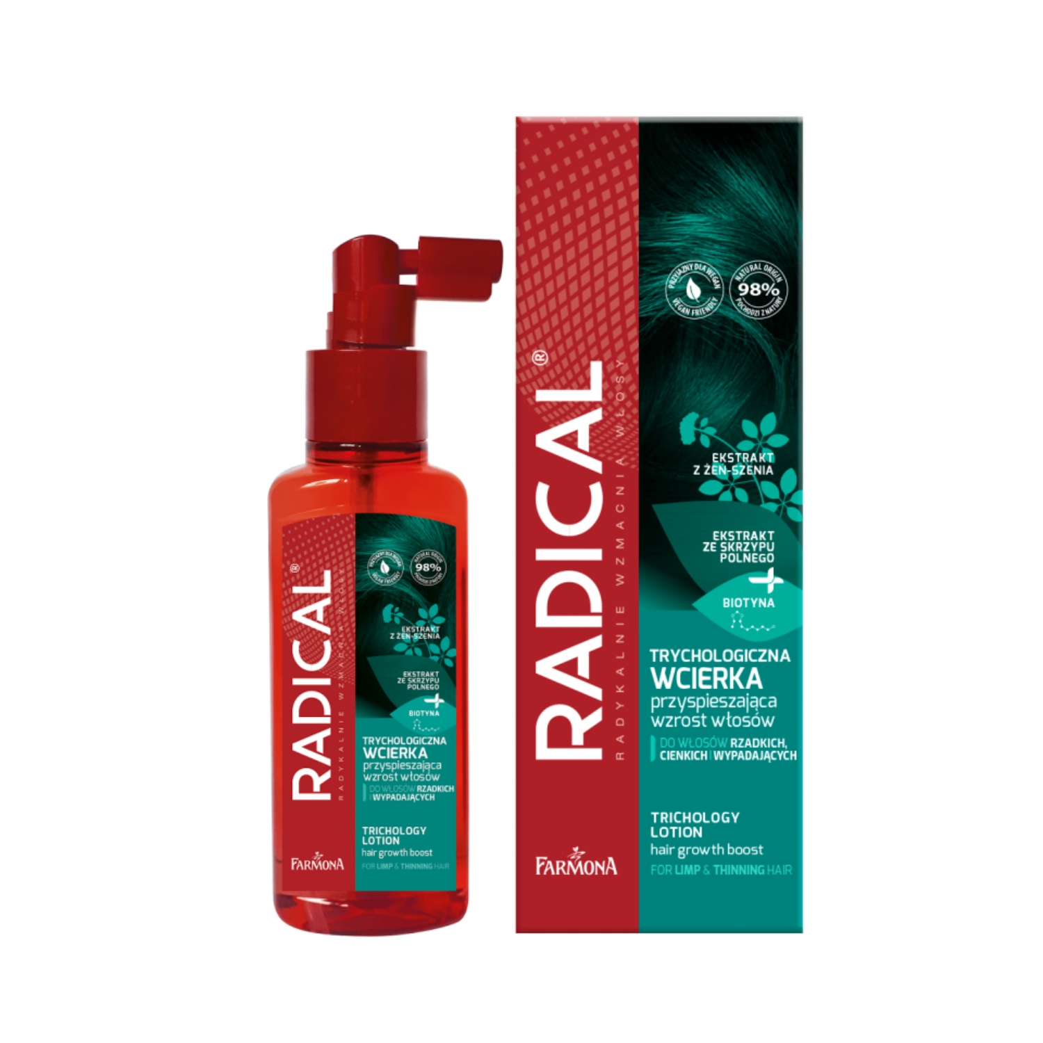 Farmona - radical, trychologiczna wcierka przyspieszająca wzrost włosów, 100 ml