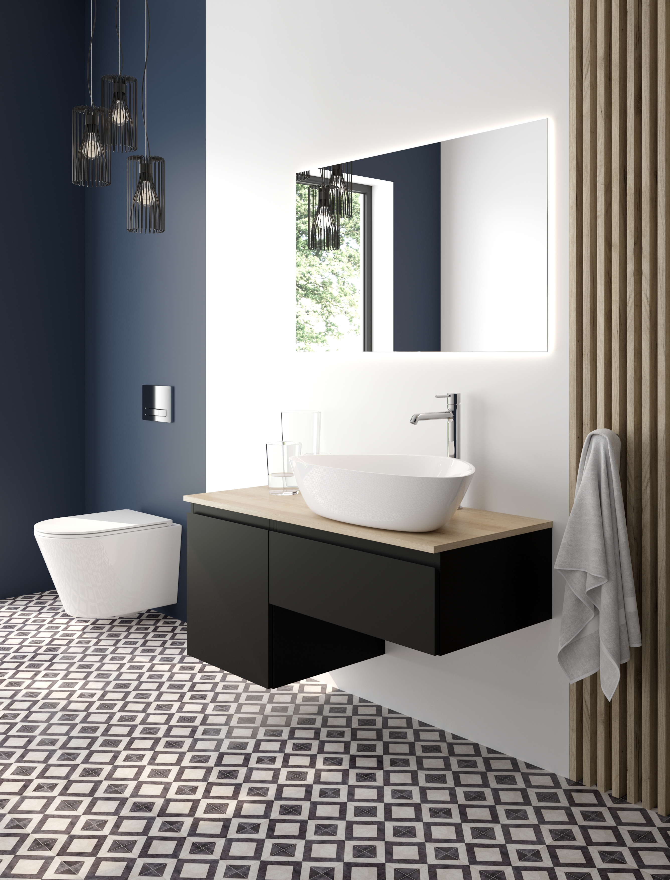 Oltens Molle Slim bateria umywalkowa stojąca wysoka chrom 32506100 - Wysyłka w 24h