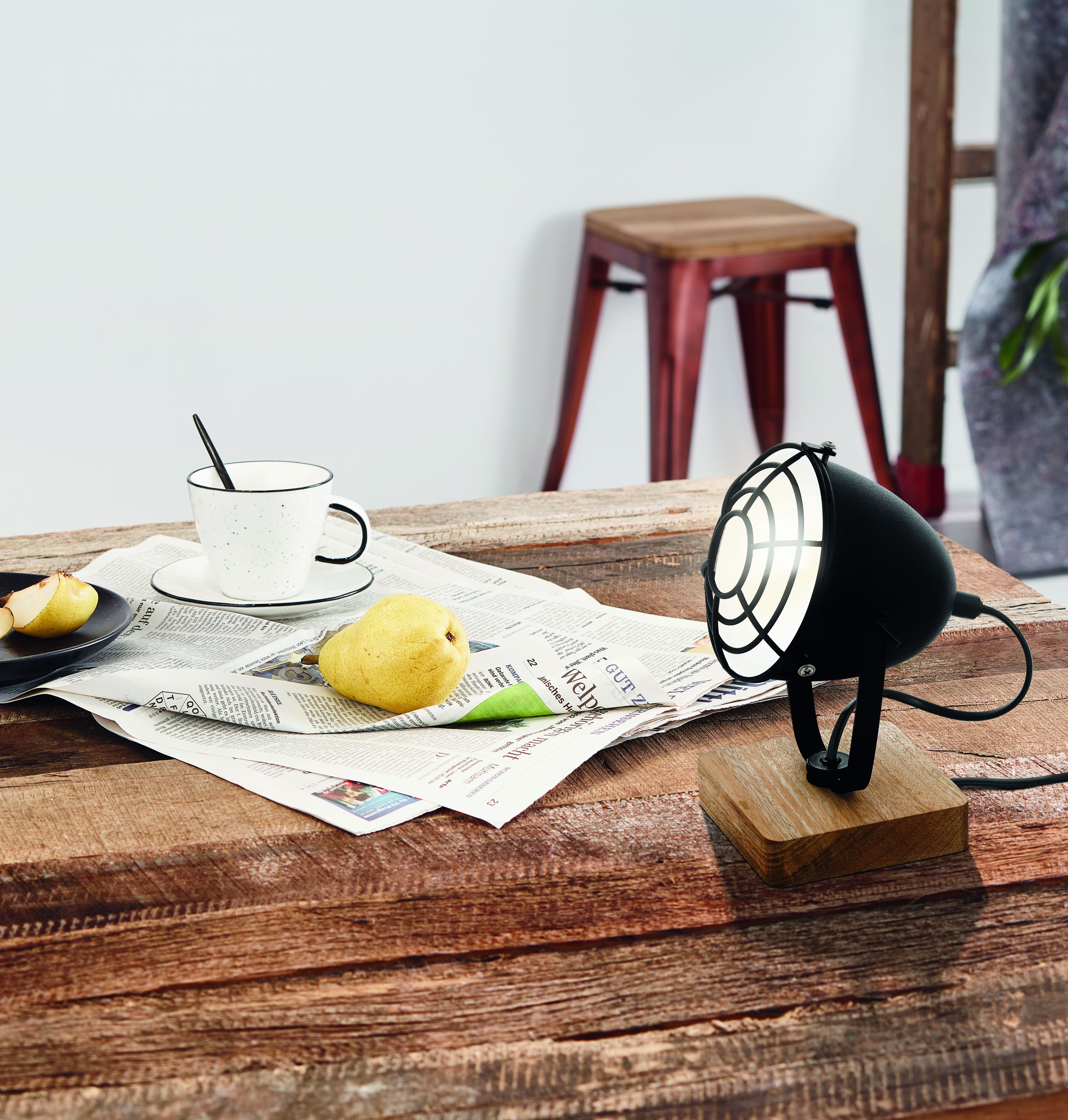 Eglo Gatebeck lampa stołowa 1x40W naturalne drewno/czarny 43138 - Wysyłka w 24h