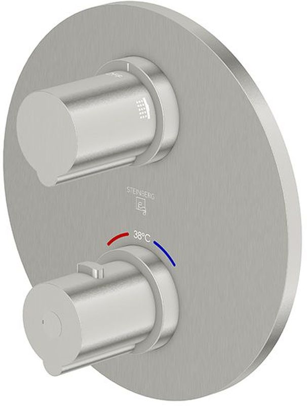 Steinberg 100 bateria wannowo-prysznicowa podtynkowa termostatyczna nikiel szczotkowany 10041333BN
