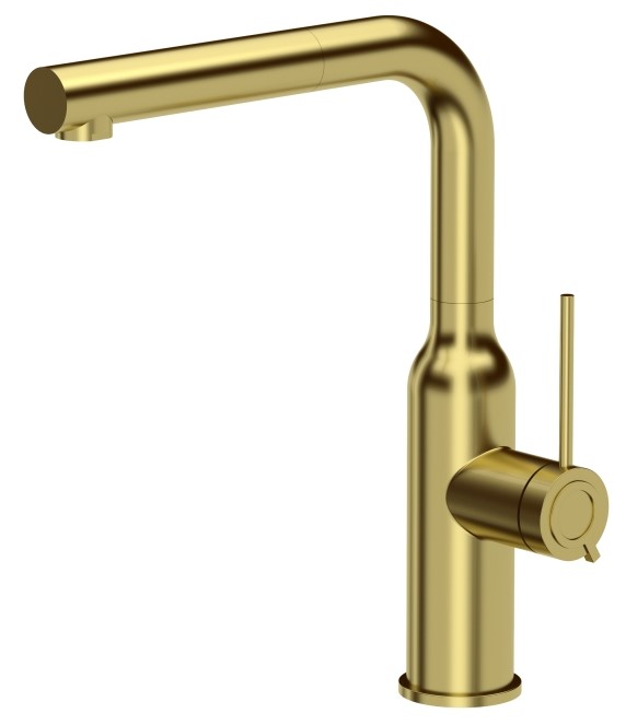 Quadron Angelina Q Line bateria kuchenna stojąca z wyciąganą wylewką złoty mat 3573500_PVDG1