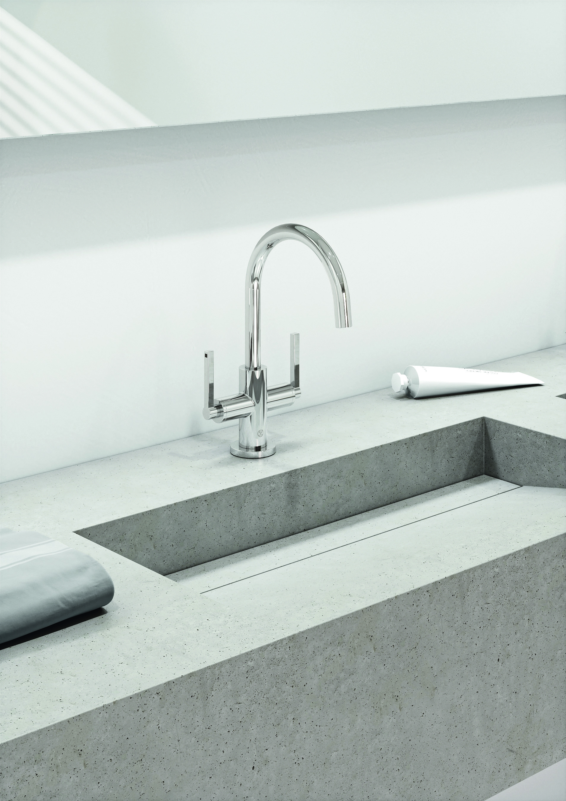 Kludi Nova Fonte Puristic bateria umywalkowa stojąca chrom 201180515