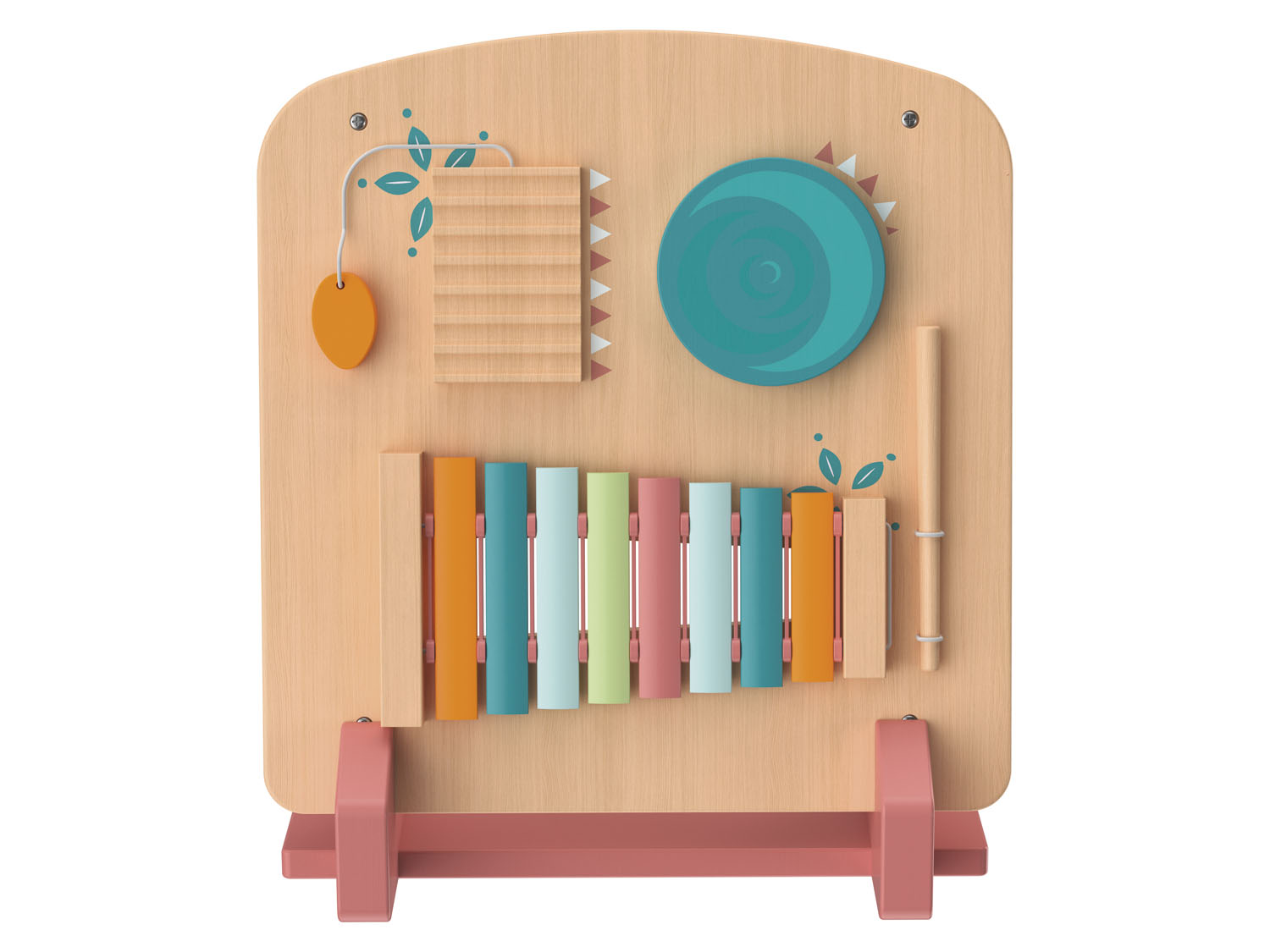 Playtive Zabawka motoryczna do zawieszenia na ścianie, drewniana Muzyka