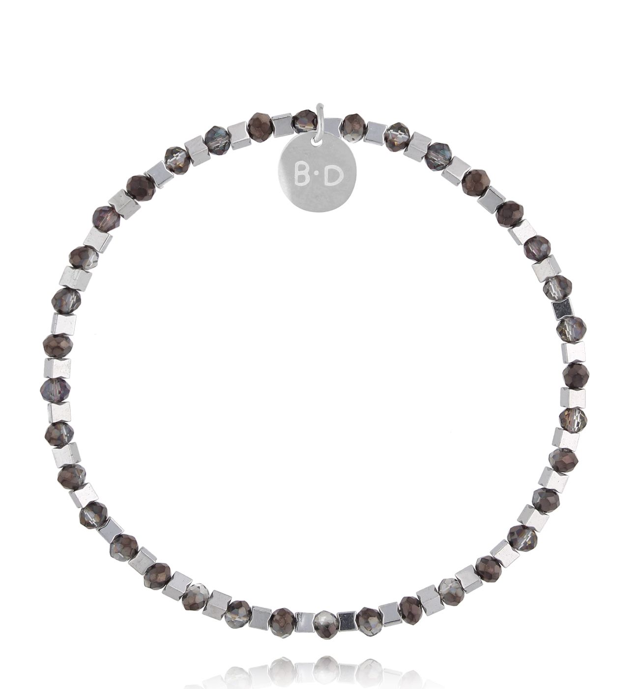 Bransoletka srebrna z hematytami Pompu - By Dziubeka