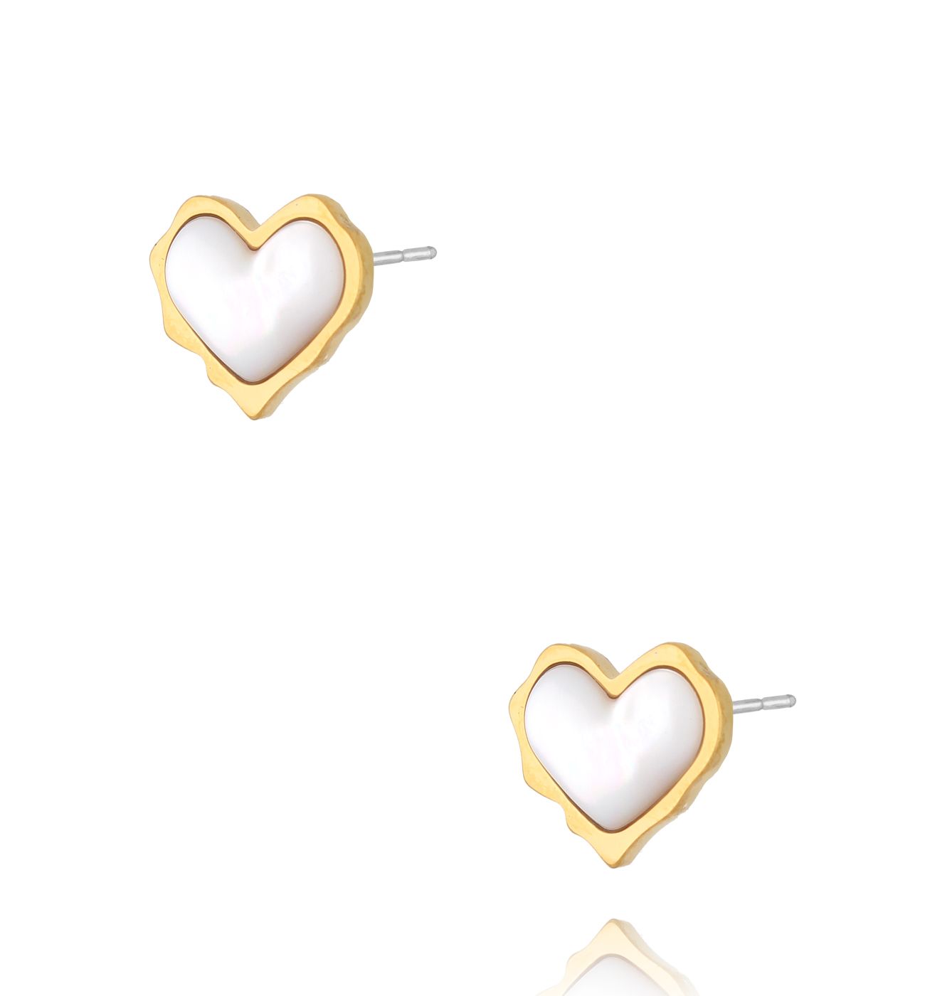 Kolczyki serduszka złote Eternal Sparkle - By Dziubeka