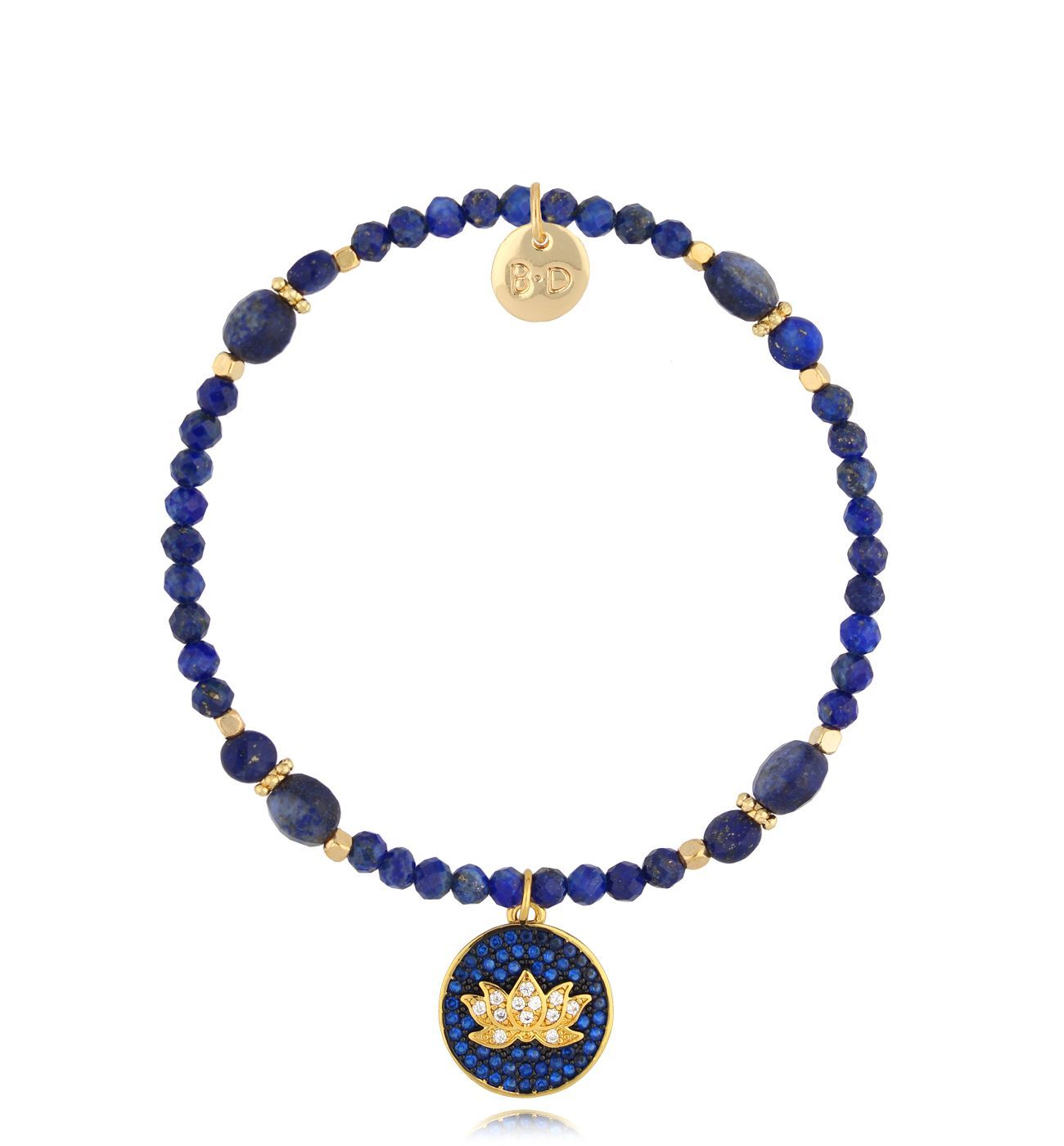 Bransoletka z lapisami Fleur de lotus - By Dziubeka