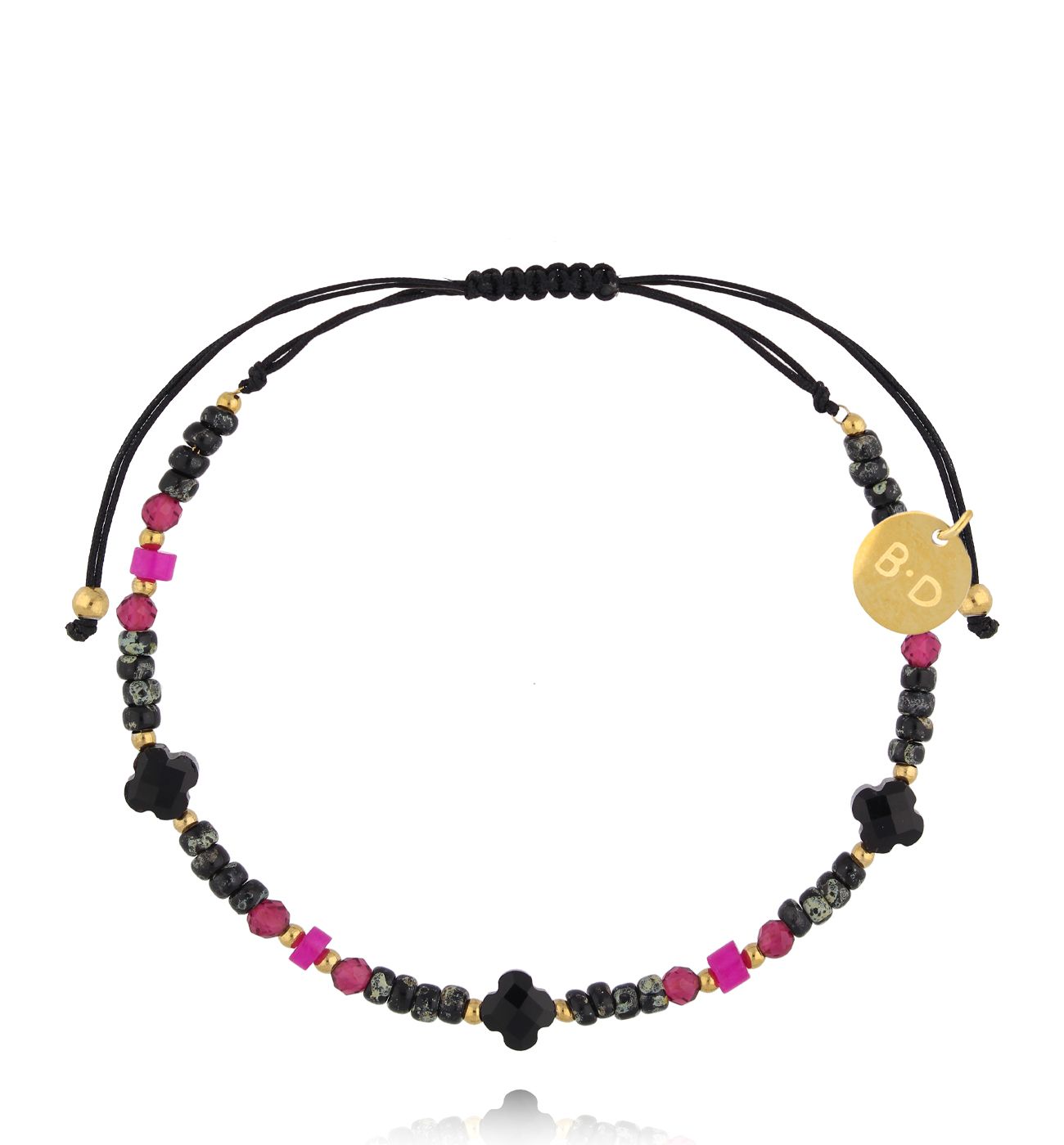 Bransoletka z granatami i jadeitami Frenchy BMT0269