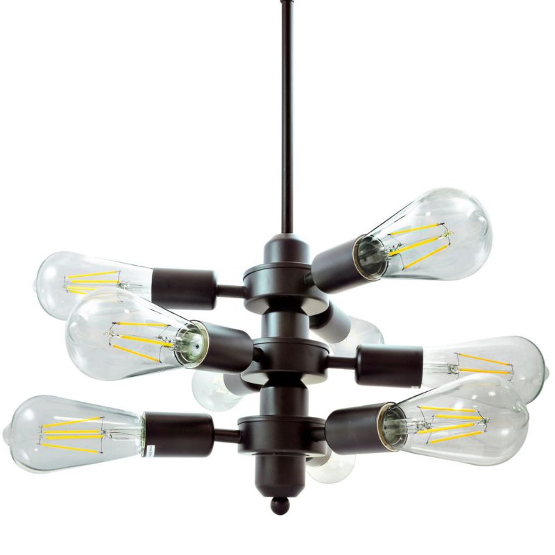 Lampa wisząca Polux Orebro czarna wym: 150 x 25 x 25 cm 9xE27 x 1 szt.