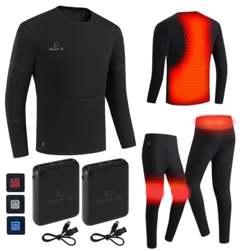 E-underwear Man Mission Air odzież męska termoaktywna podgrzewana zestaw roz.XL 1szt