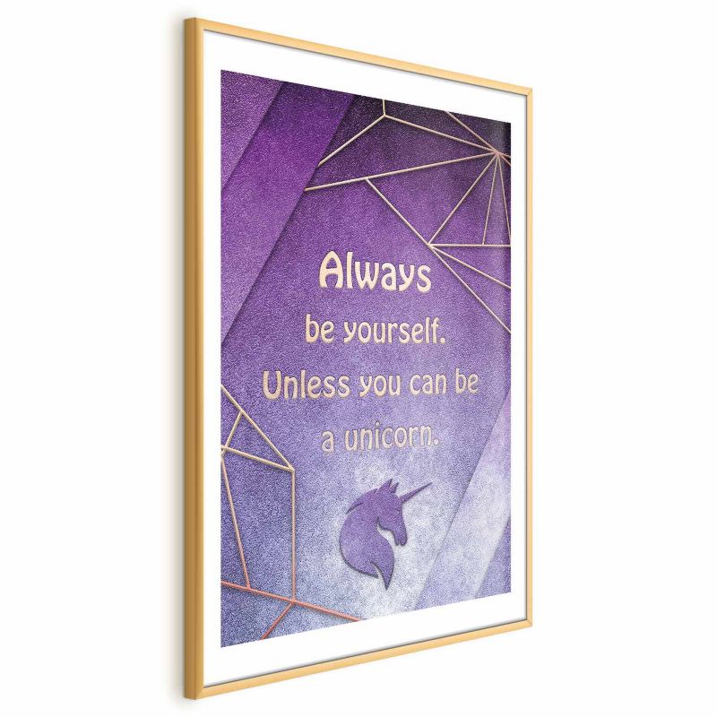 Plakat Artgeist Bądź sobą 29,7x42 cm z ramą złotą 1 szt