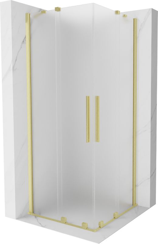 Kabina prysznicowa kwadratowa Mexen Velar złoty szczotkowany 1 szt.