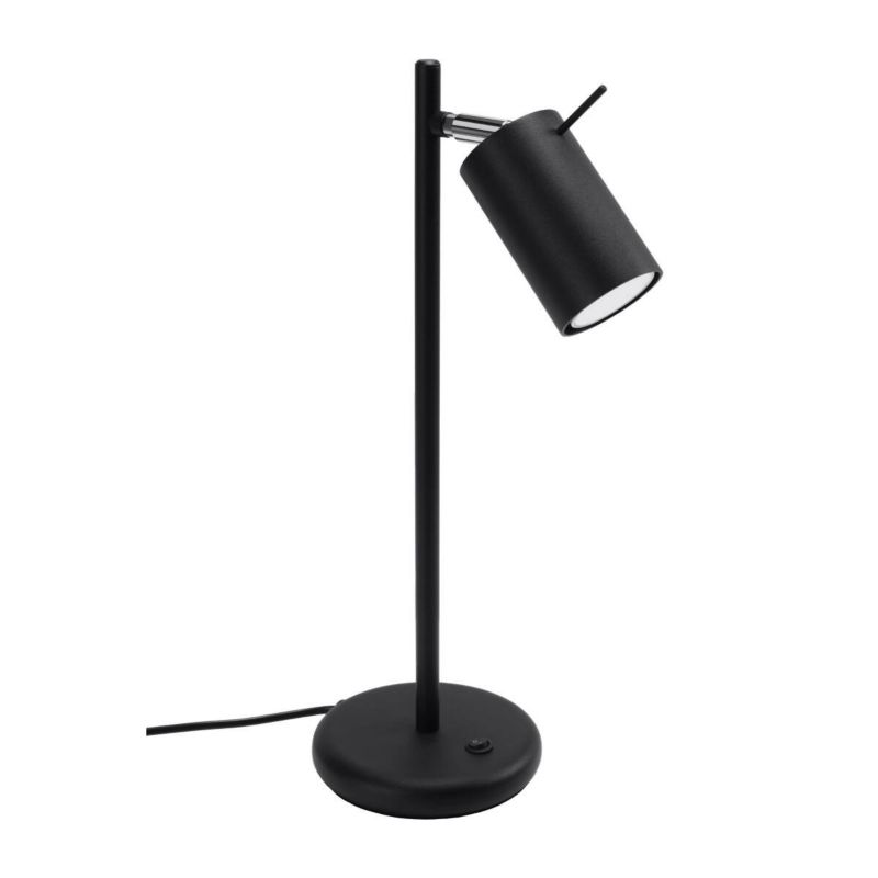 Lampka biurkowa Sollux Lighting Ring czarna 1 x GU10 x 10W IP20 wym: 43 x 19.5 x 14.5 cm metal - 1 szt.