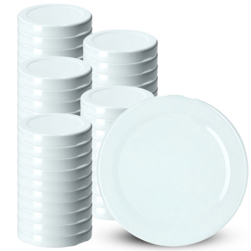 Zakrętki Do Słoików KADAX Butelek Nakrętka Wieczko Wieczka Fi38 3 Zaczepy Biały 50 szt.