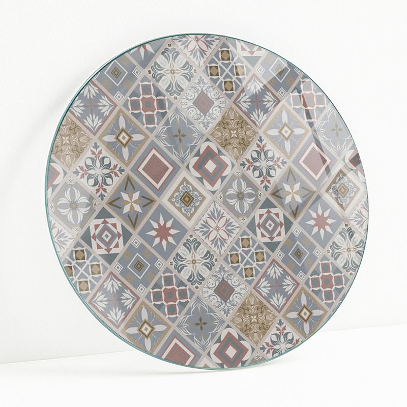 Blat Szklany z Nadrukiem Wallfluent FI 50 cm Mozaikowe wzory z ozdobami 1 szt.