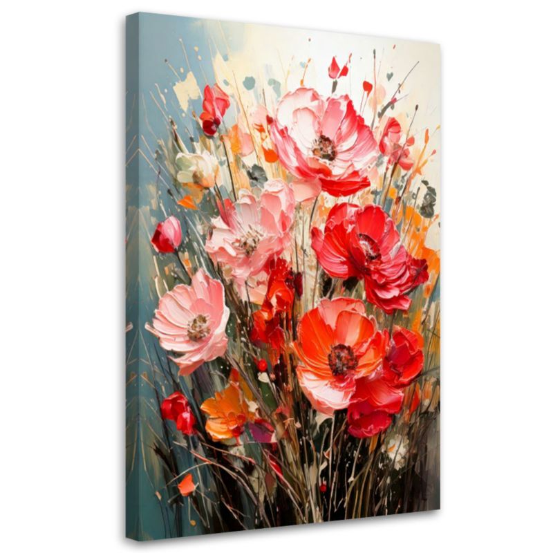 Obraz nowoczesny Feeby Kwiaty Maki Impasto 70x100cm 1szt