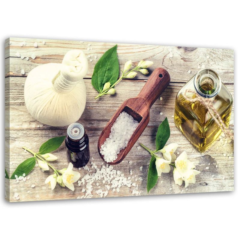 Obraz do kuchni restauracji Feeby Przyprawy Zioła Beżowy 90x60cm 1szt