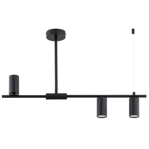 Lampa wisząca Alfa Uranos czarna nowoczesna 3xGU10 x 10W 1 szt.