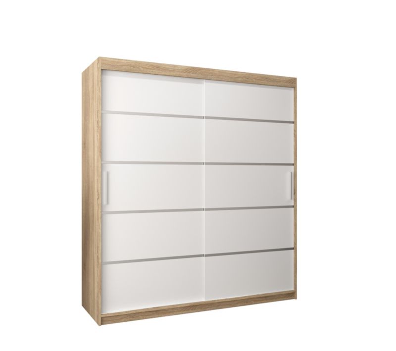 Szafa przesuwna Garderoba Abiks Verona 1 180 sonoma + biały 1 szt.