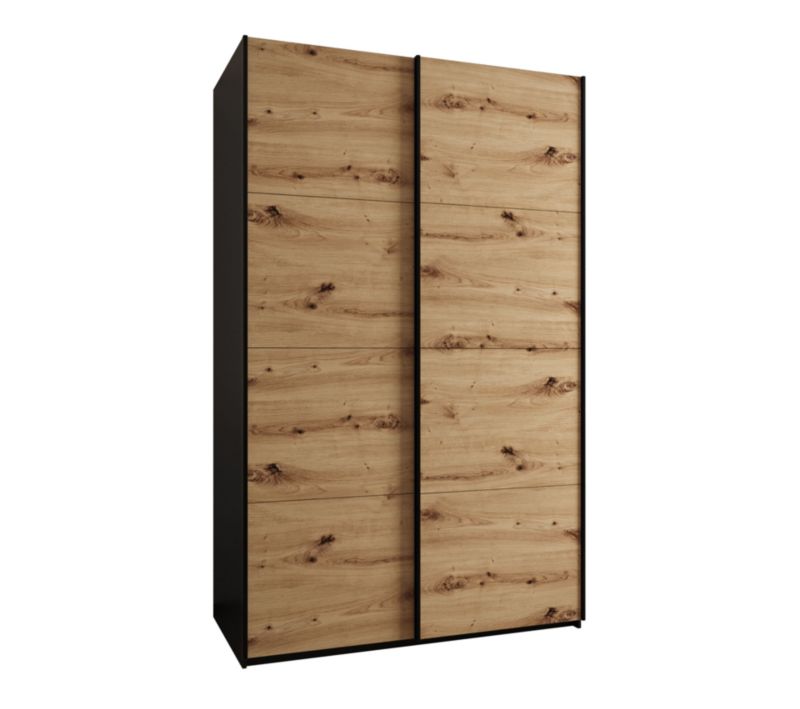 Szafa przesuwna Abiks LUX wysoka szer.150cm czarny/artisan/czarny 1szt.