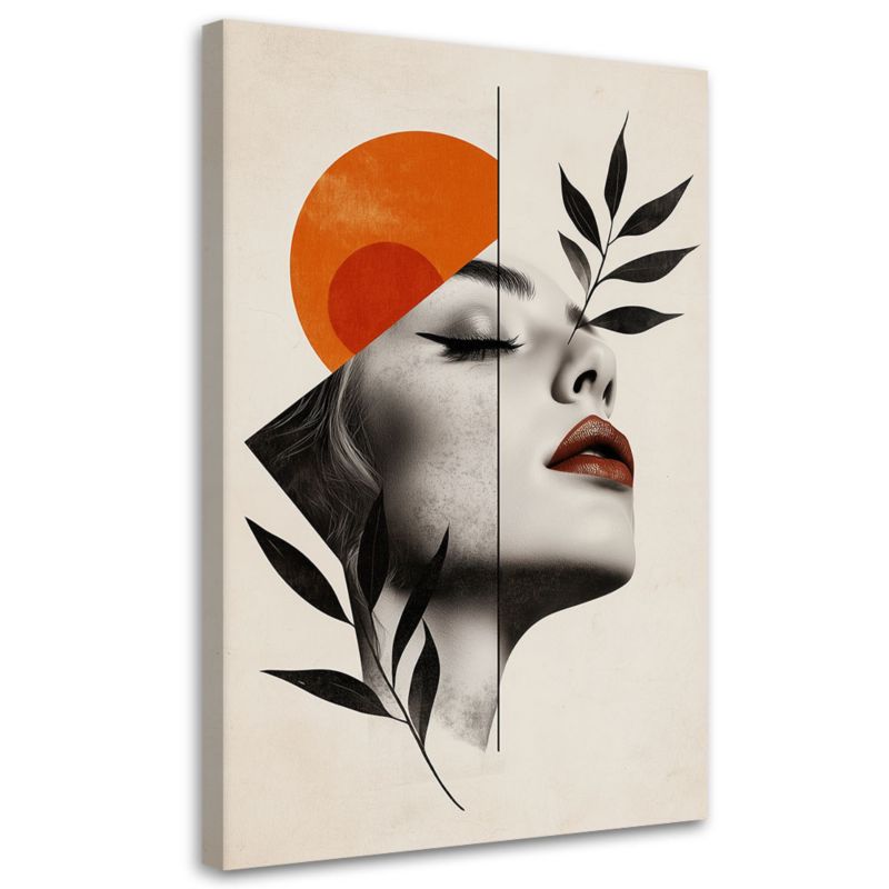 Obraz nowoczesny Feeby Twarz Kobiety Abstrakcja Geometryczna 70x100cm 1szt