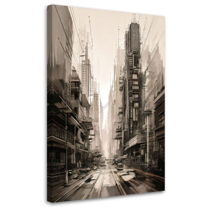 Obraz nowoczesny Feeby Miasto Architektura Sepia 60x90cm 1szt