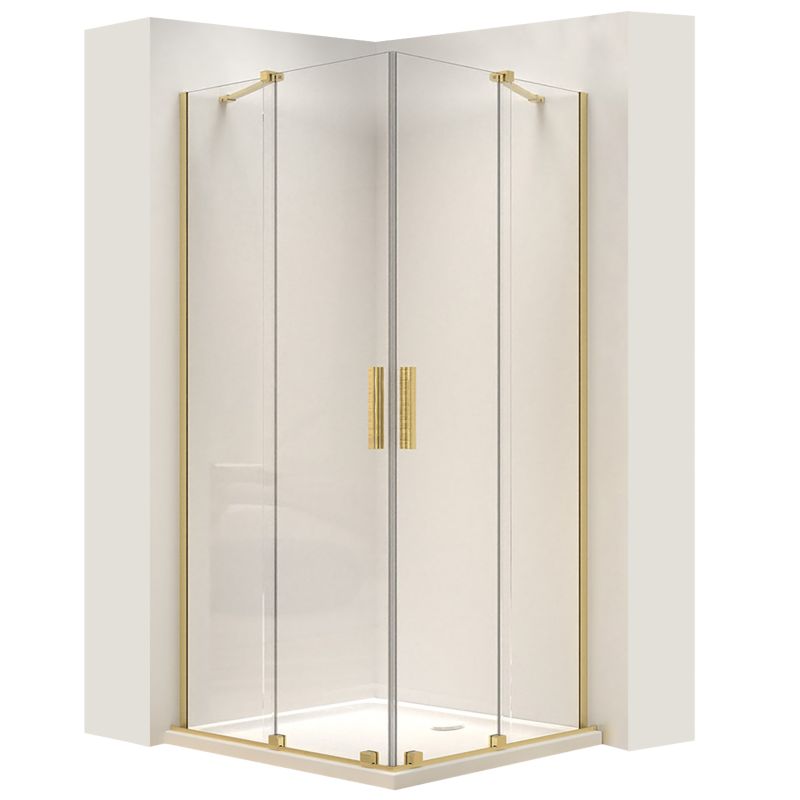 Kabina Prysznicowa Narożna Rea Montana 90X90X200,5Cm Złoty Szczotkowany 1 Szt