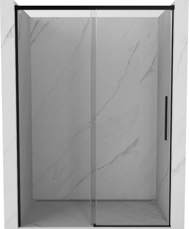 Drzwi prysznicowe rozsuwane Mexen Rox czarne 145x200 cm 1 szt.