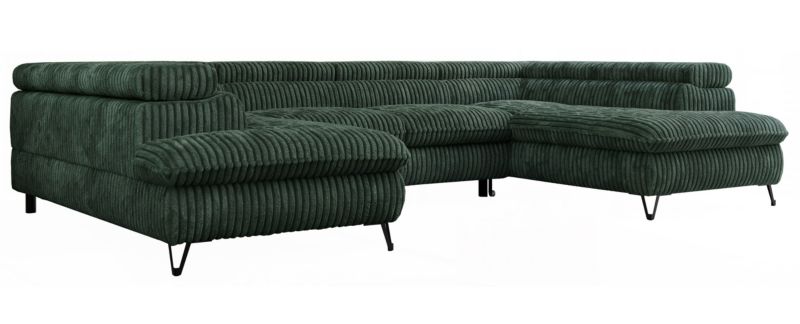 Narożnik MKS Meble PETER U Ciemnozielony sztruks 1szt.