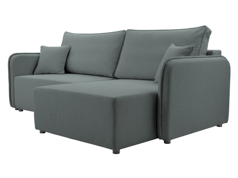 Narożnik MIRJAN 24 z funkcją spania Melody prawy stalowy szary 1 szt.