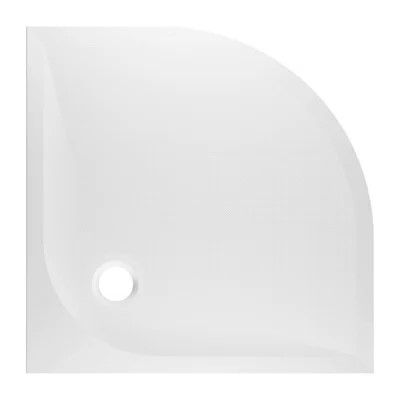 Brodzik konglomeratowy GoodHome Cavally półokrągły 90 x 90 x 2,7 cm biały