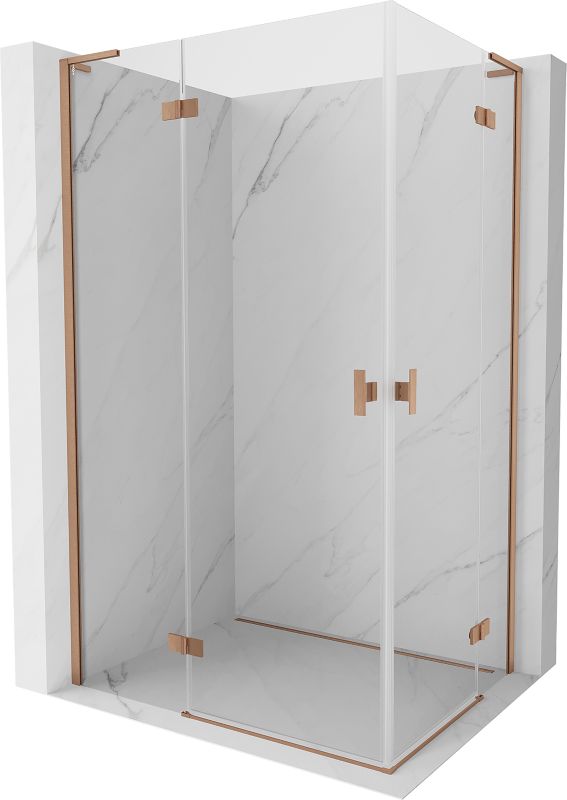 Kabina prysznicowa uchylna Mexen Mist-H L miedź szczotkowana 105 x 120 cm 1 szt