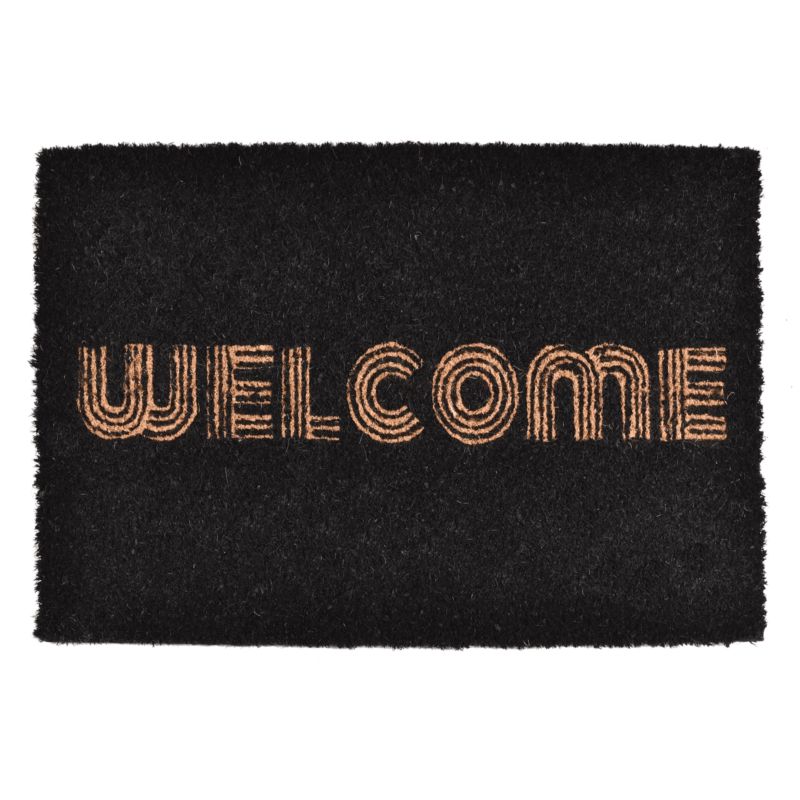 Wycieraczka kokos z nadrukiem welcome czarna Direct Home & Garden 40x60 cm 1 szt.