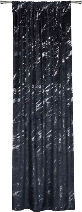 Zasłona na taśmie Splendid Gale 140 x 270 cm czarna / srebrna