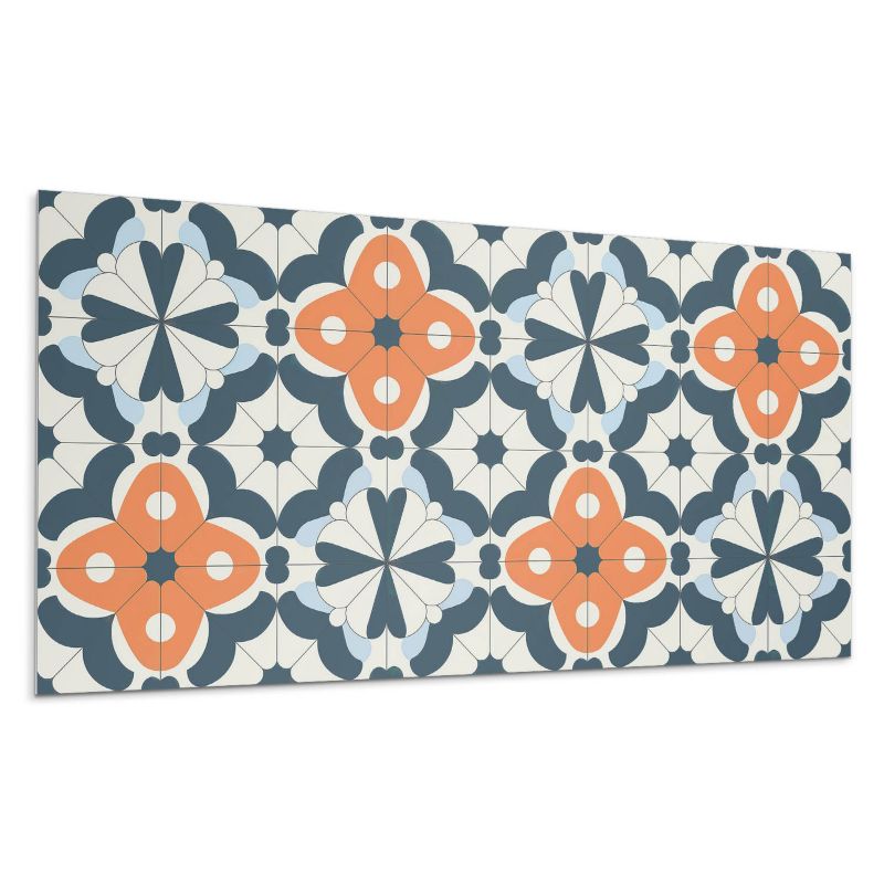 Panel samoprzylepny Wallfluent 100x50 cm Florystyczny wzór w kaflach 1 szt.