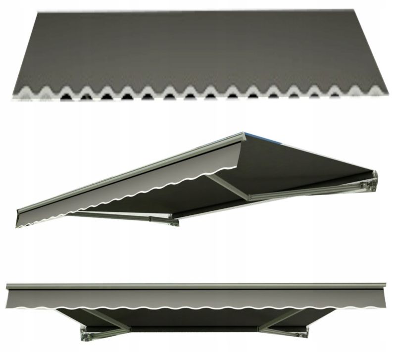 Markiza Balkonowa Gutroof Przyścienna 300x250cm Classic Tarasowa Regulowana Szary 1 szt