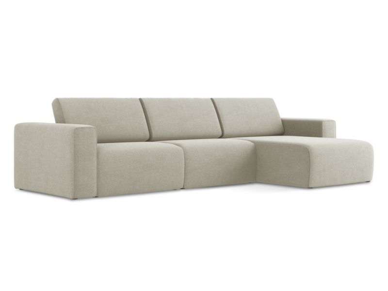 Modułowa sofa 4-osobowa LaMiaSofa CASERTA z tkaniny strukturalnej 314x167 cm jasny beż 1 szt.