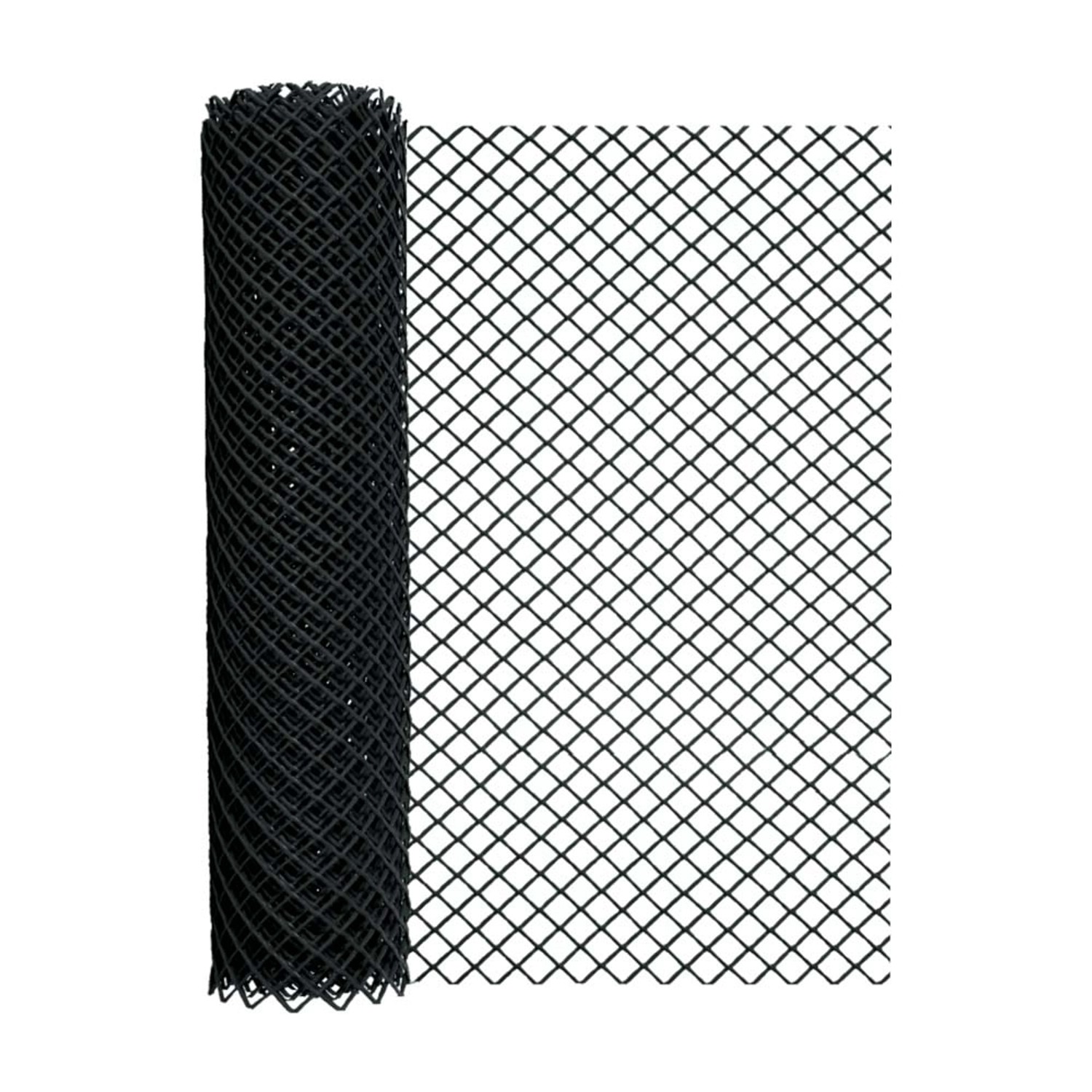 Siatka plastikowa 450g/m2 ocz. 20 x 20 mm, czarna - 0,6 x 10 m