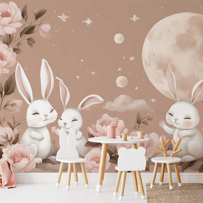 Fototapeta dla dzieci Moon Bunnies - 450