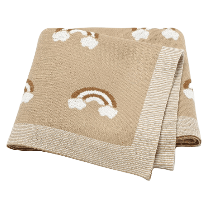 Kocyk Tęcze na beż 100x70 cm NS