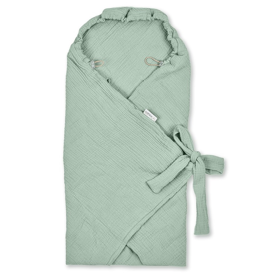 Otulacz do fotelika muślinowy oliwkowy AM