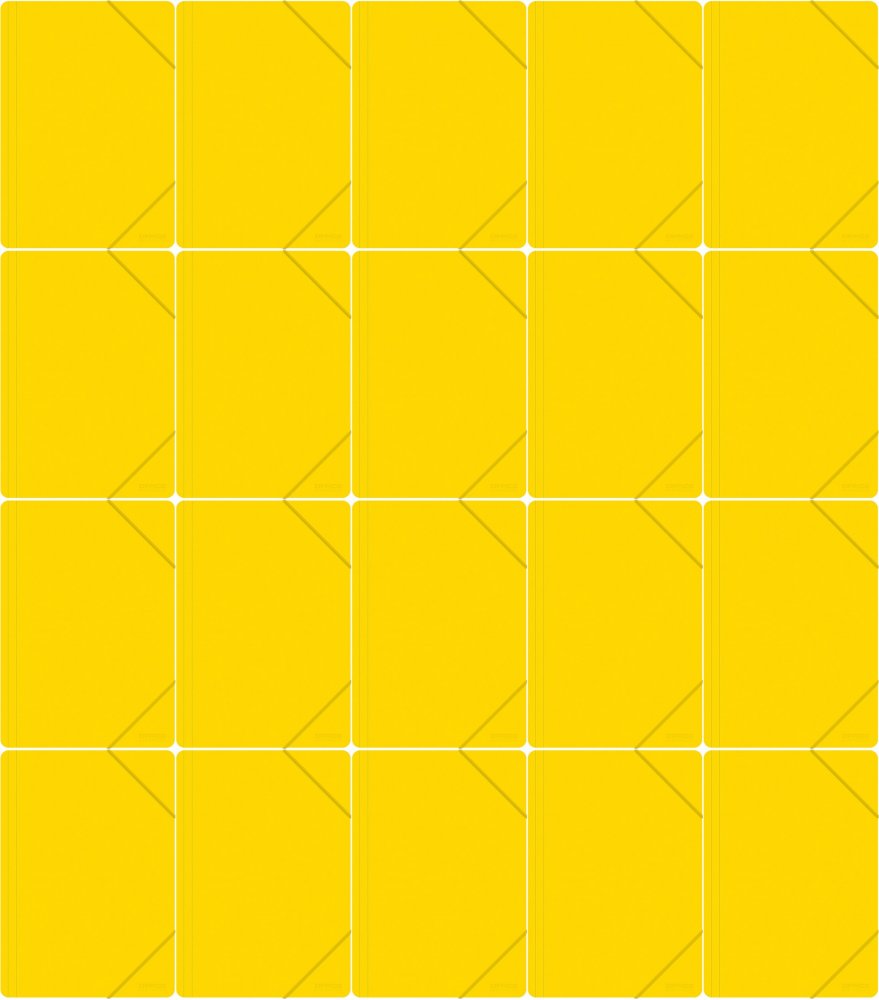 20x Teczka plastikowa z gumką Office Products, A4, 3-skrzydłowa, 500μm, żółty