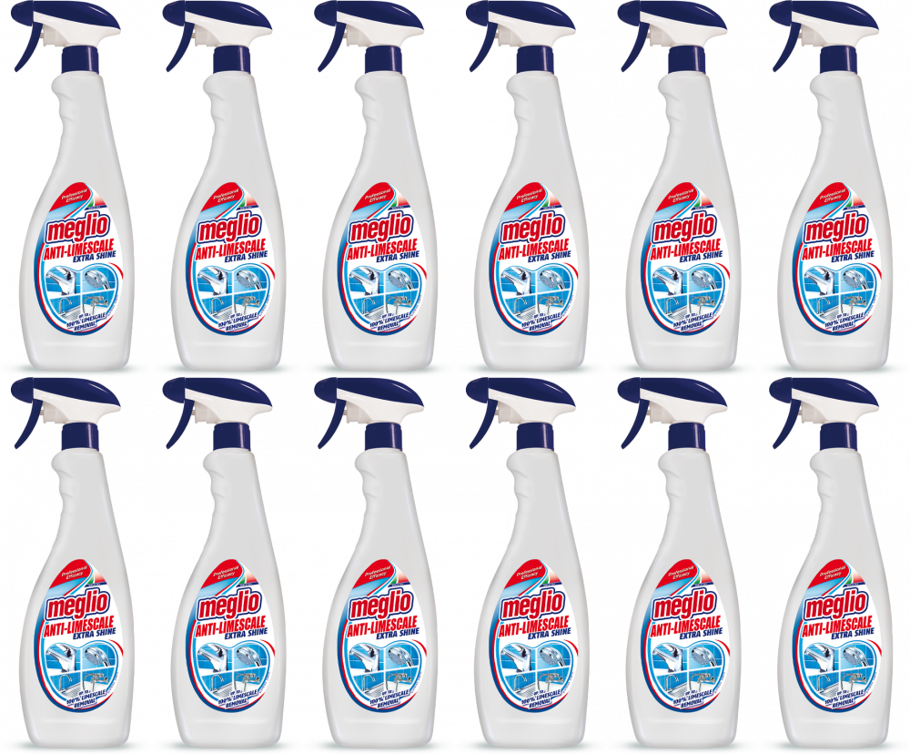 12x Płyn Meglio Anti-Limescale - odkamieniacz, z rozpylaczem, 750ml