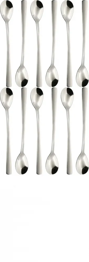 2x Łyżeczki koktajlowe Altom Design Future, 18cm, 6 sztuk, blister, srebrny